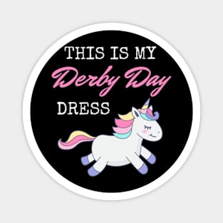 Derby Day Dress funny Unicorn Horse Racing Kids Girls teens Magnet